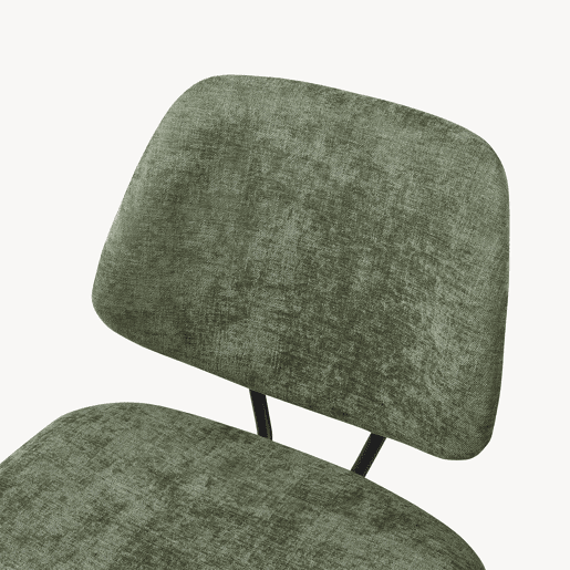 Conjunto de 2 cadeiras de jantar Köma tecido 78x49x55 cm Verde escuro en.casa
