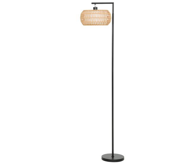 Homcom lámpara de pie con doble capa de pantalla, lámpara de pie bohemia con 3 temperaturas de color, brillo ajustable, control remoto, interruptor de