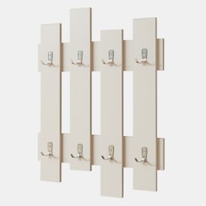 Bengaleiro de parede Raseborg 16 ganchos 60x80 cm Bege en.casa