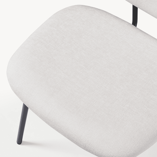 Conjunto de 6 cadeiras de jantar Köma tecido 78x49x55 cm Bege en.casa