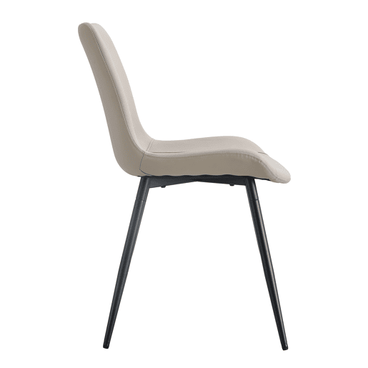 Cadeiras de sala de jantar 4 unidades - modernas, assento amplo, encosto, pés antiderrapantes - Preto+Cinza