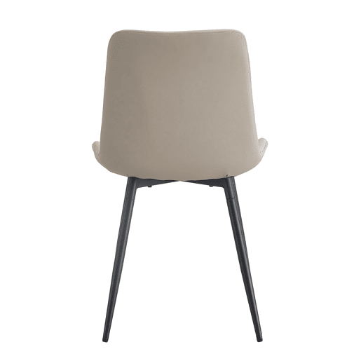 Cadeiras de sala de jantar 4 unidades - modernas, assento amplo, encosto, pés antiderrapantes - Preto+Cinza