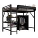 Cama alta de metal Cama alta de metal Negro