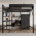 Cama alta de metal Cama alta de metal Negro