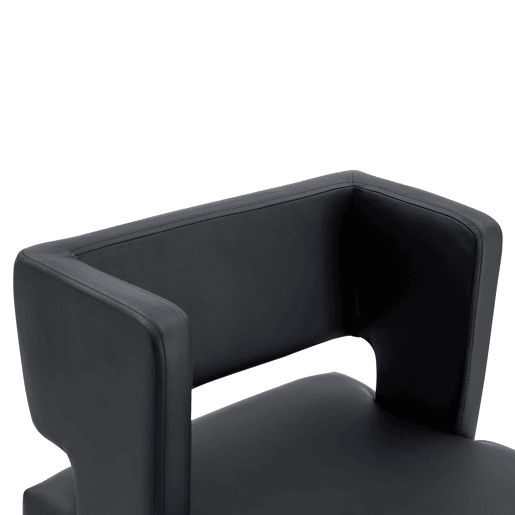 Bancos de bar 2 unidades - estilo nórdico, design quadrado, pernas metálicas pretas - Preto