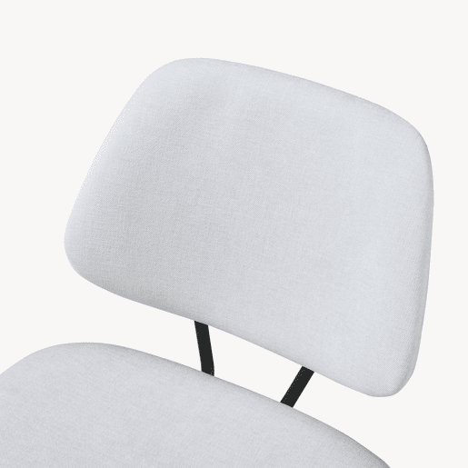 Conjunto de 4 cadeiras de jantar Köma tecido 78x49x55 cm Cinzento claro en.casa