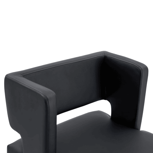 Banquetas de bar 2 unidades - estilo nórdico, design quadrado, pernas metálicas - Preto+Prata