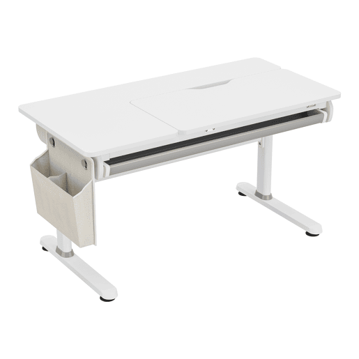 Secretária infantil Kuosa regulável em altura aço 120x60 cm cinzento  branco en.casa
