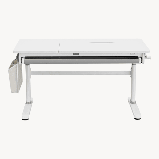 Secretária infantil Kuosa regulável em altura aço 120x60 cm cinzento  branco en.casa