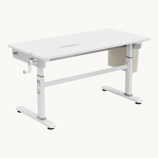 Secretária infantil Kuosa regulável em altura aço 120x60 cm cinzento  branco en.casa