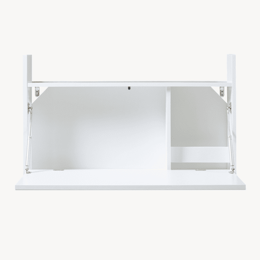 Secretária dobrável Rautalampi com prateleira 83x48x15 cm Branco en.casa Secretária dobrável Rautalampi com prateleira 83x48x15 cm Branco en.casa