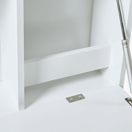 Secretária dobrável Rautalampi com prateleira 83x48x15 cm Branco en.casa Secretária dobrável Rautalampi com prateleira 83x48x15 cm Branco en.casa