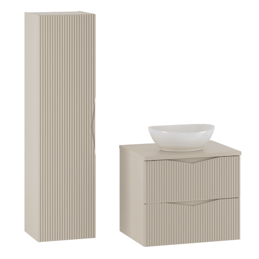 Conjunto de toucador individual Tao Cachemire 60cm e pedestal