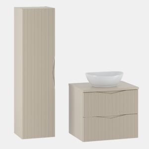 Conjunto de toucador individual Tao Cachemire 60cm e pedestal