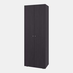 Armário alto com 2 portas, móvel de arrumação funcional para quarto em estilo moderno