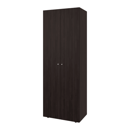 Armário alto com 2 portas, móvel de armazenamento independente para quarto, design moderno