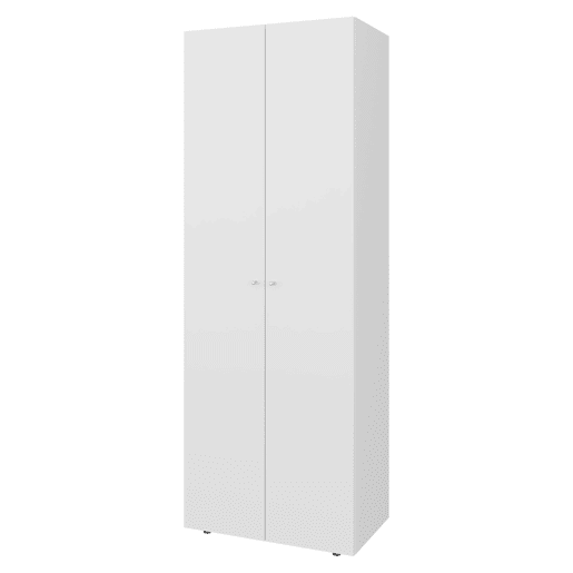 Armário alto com 2 portas, móvel de armazenamento independente para quarto Design funcional e moderno