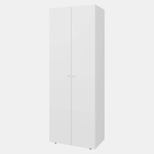 Armário alto com 2 portas, móvel de armazenamento independente para quarto Design funcional e moderno
