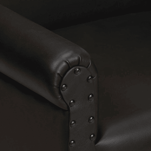 vidaXL Poltrona couro genuíno preto