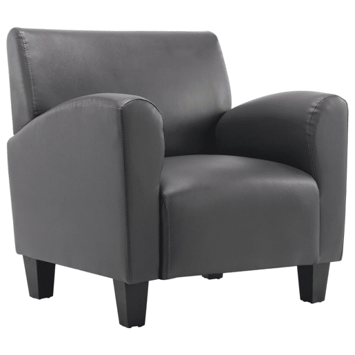 vidaXL Poltrona em couro artificial cinzento