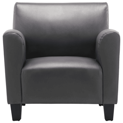 vidaXL Poltrona em couro artificial cinzento