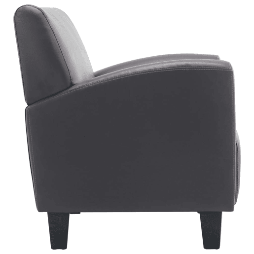 vidaXL Poltrona em couro artificial cinzento
