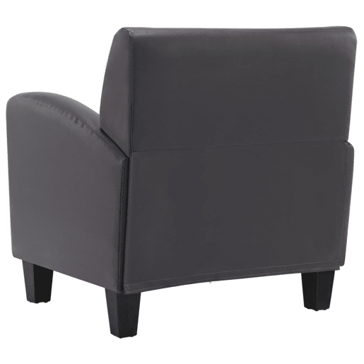 vidaXL Poltrona em couro artificial cinzento