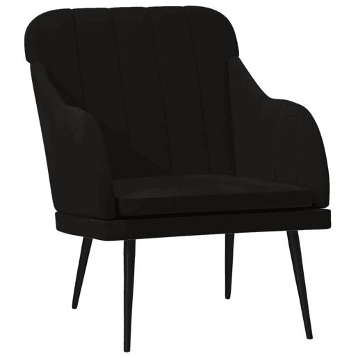 vidaXL Cadeira com apoio de braços 63x76x80 cm veludo preto