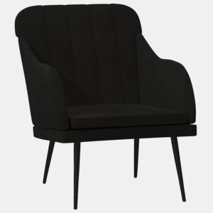 vidaXL Cadeira com apoio de braços 63x76x80 cm veludo preto