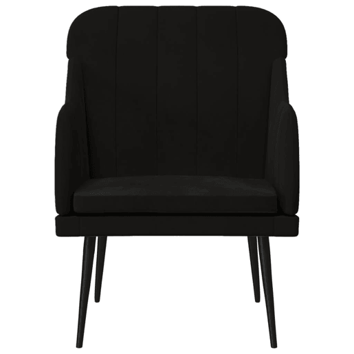 vidaXL Cadeira com apoio de braços 63x76x80 cm veludo preto