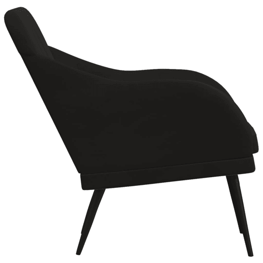 vidaXL Cadeira com apoio de braços 63x76x80 cm veludo preto