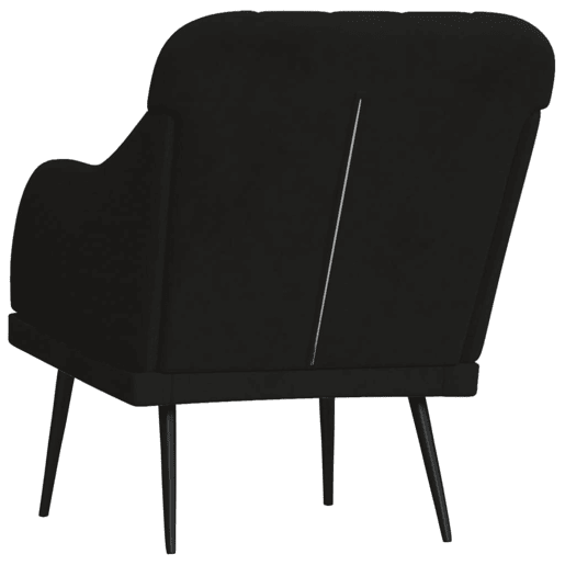 vidaXL Cadeira com apoio de braços 63x76x80 cm veludo preto