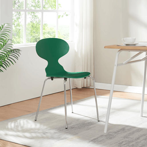 Conjunto de 4 cadeiras de jantar Kil 80x47x48cm VerdeCromo en.casa