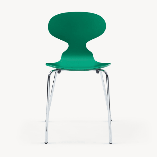 Conjunto de 4 cadeiras de jantar Kil 80x47x48cm VerdeCromo en.casa