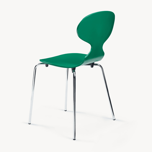 Conjunto de 4 cadeiras de jantar Kil 80x47x48cm VerdeCromo en.casa