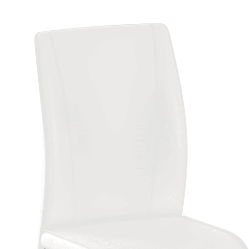 Cadeiras de sala de jantar 2 peças - design ergonómico e pernas metálicas - branco e preto