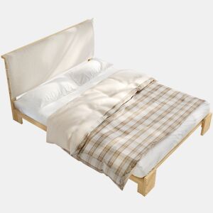 Cama juvenile,cama de casal de madeira maciça 140x200 cm,natural