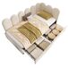 Cama individual de terciopelo Cama individual de terciopelo Beige