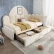 Cama individual de terciopelo Cama individual de terciopelo Beige
