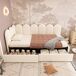 Cama individual de terciopelo Cama individual de terciopelo Beige