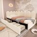 Cama individual de terciopelo Cama individual de terciopelo Beige