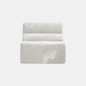 Sofá individual - Veludo macio estilo nuvem, elegante e confortável - Branco
