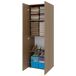 Armario World alto 2 puertas con estantes y almacenaje vertical Armario World alto 2 puertas con estantes y almacenaje vertical Beige