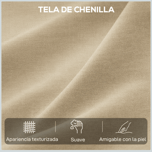 HOMCOM Poltrona Relax Reclinável Elétrica com Motor Duplo, Poltrona de Chenille Giratória e de Balanço com Apoio de Cabeça Ajustável, Portas USB e USB-C, Apoio para os Pés, Botões Iluminados, Bege