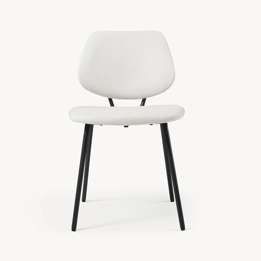 Conjunto de 2 cadeiras de jantar Köma tecido 78x49x55 cm Bege en.casa