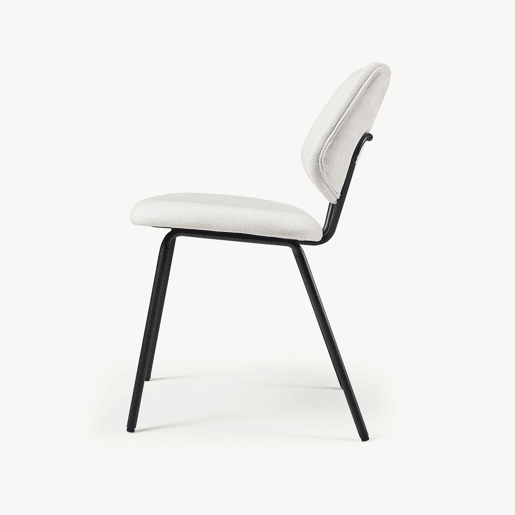 Conjunto de 2 cadeiras de jantar Köma tecido 78x49x55 cm Bege en.casa