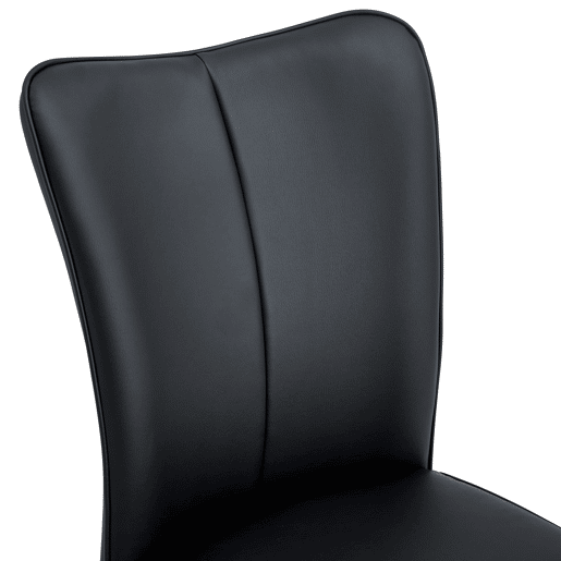 Cadeiras de sala de jantar 2 unidades 89 cm - design moderno em PU - preto