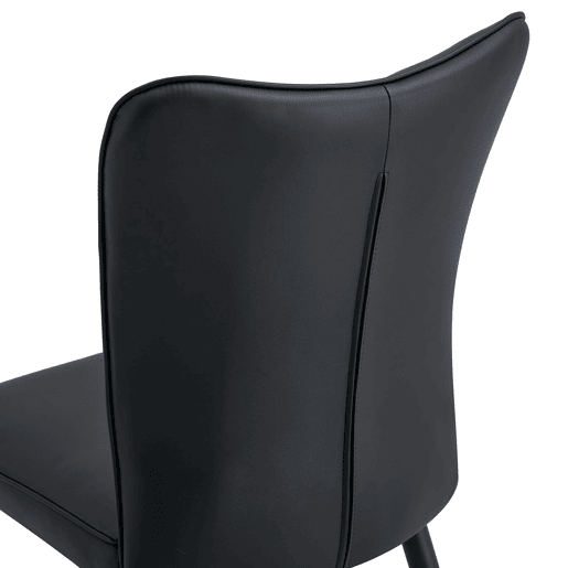 Cadeiras de sala de jantar 2 unidades 89 cm - design moderno em PU - preto