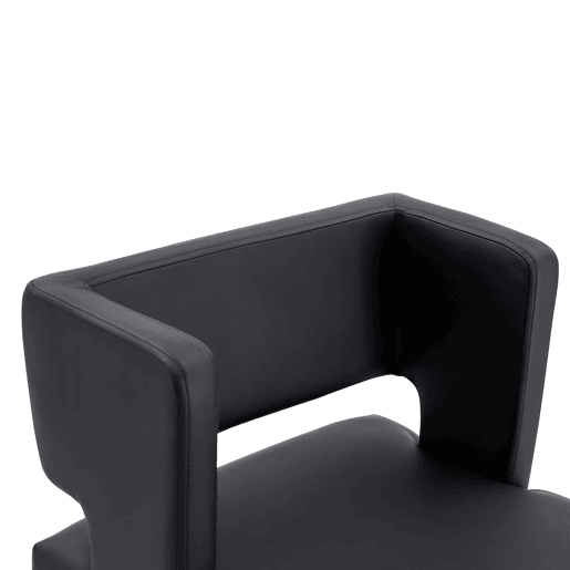 Bancos de bar 2 unidades - estilo nórdico, design quadrado, pernas metálicas douradas - Preto+Dourado