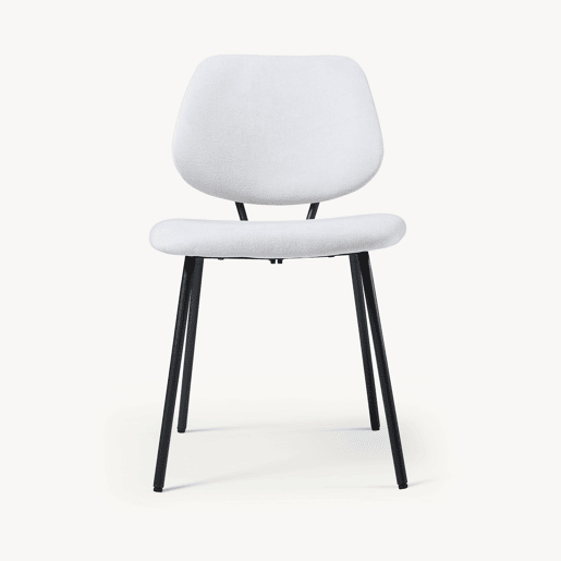 Conjunto de 2 cadeiras de jantar Köma tecido 78x49x55 cm Cinzento claro en.casa